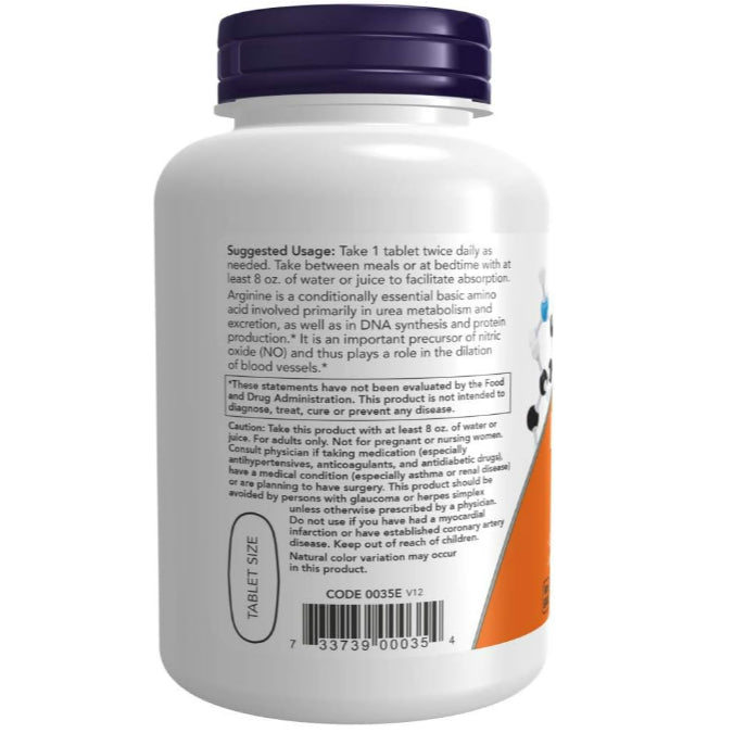LOwCostPh | NOW Foods, L-Arginine, Double Strength, 1,000 mg-120tabs