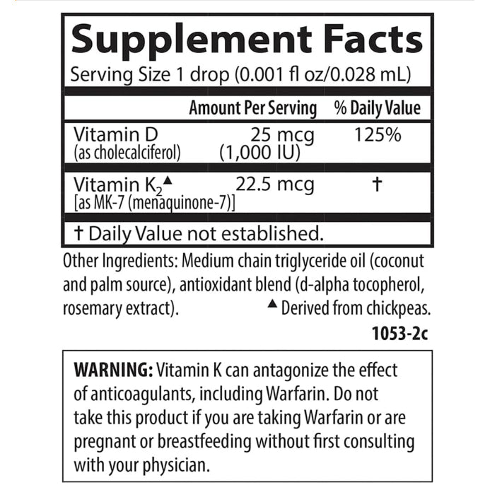 LowCostPh | Carlson, Kid's, Super Daily D3+K2, 25 mcg (1,000 IU) & 22.5 mcg, 0.34 fl oz (10.16 ml)