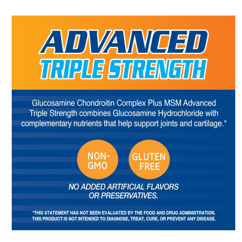 LowCostPH | 21st Century Glucosamine & Chondroitin Plus Hyaluronic Acid + MSM, 120 Tablets