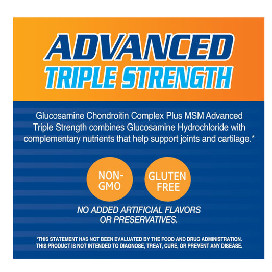 LowCostPH | 21st Century Glucosamine & Chondroitin Plus Hyaluronic Acid + MSM, 120 Tablets
