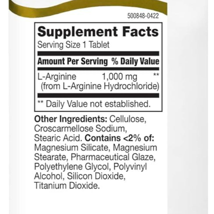LowCostPh | 21st Century, L-Arginine, 1,000 mg, 100 Tablets, Muscle Support Dietary Supplement,