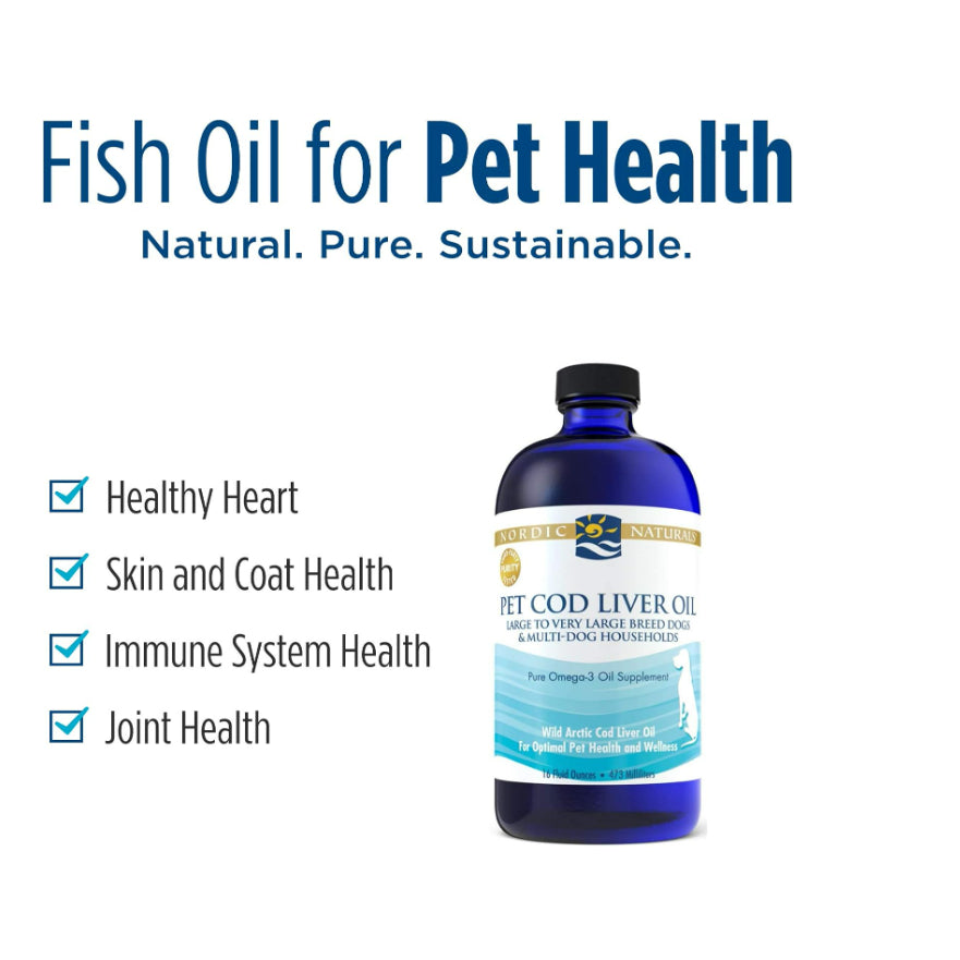 LowCostPH| Nordic Naturals, Pet Cod Liver Oil, Medium to Large Breed Dogs, 8 fl oz (237 ml)