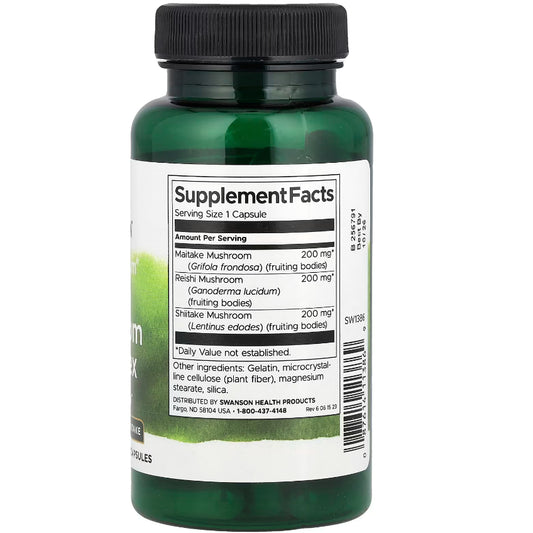 Lowcostph | Swanson, Full Spectrum® Triple Mushroom Complex, 60 Capsules