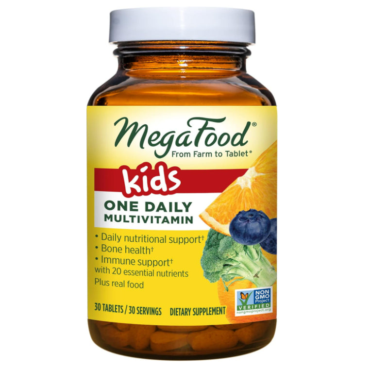 LowCostPh | MegaFood, Kids One Daily Multivitamin, 30 Tablets|Kid MegaFlora 5billion CFU| NaturesWay
