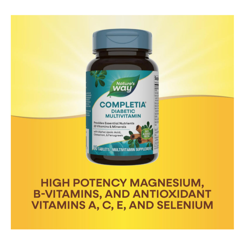 LowCost PH| Nature's Way, Completia®, Diabetic Multivitamin, 90 Tablets