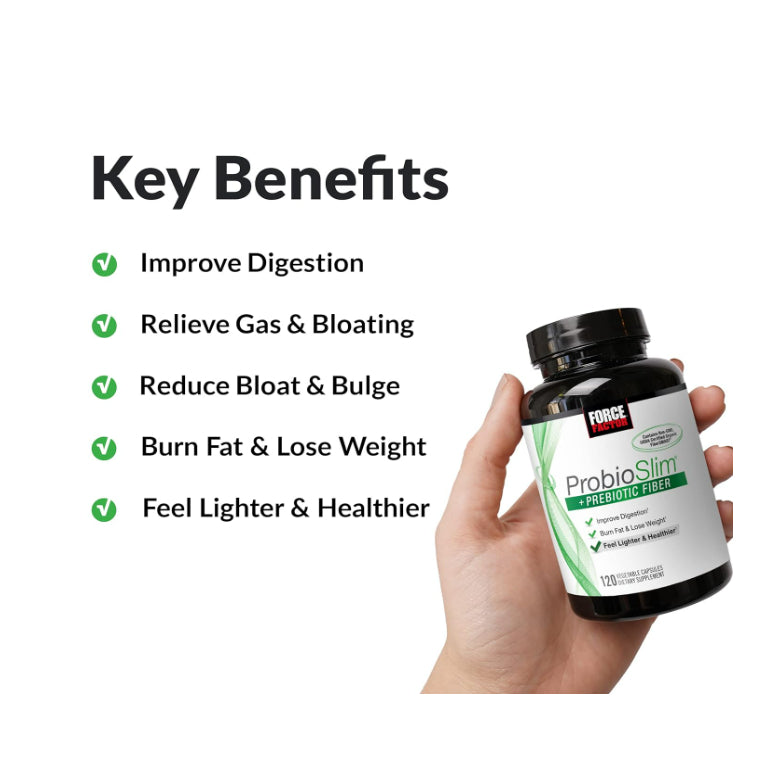 LowCost PH| Force Factor ProbioSlim + Prebiotic Fiber Weight Loss Supplement for Women and Men, 120c