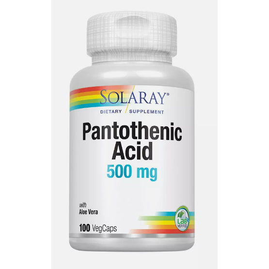 LowCost PH| Solaray, Pantothenic Acid, 500 mg, 100 | 250 VegCaps| Cholesterol & Heart Health