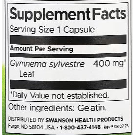 LowCost PH| Swanson, Full Spectrum® Gymnema Sylvestre Leaf, 400 mg, 100 Capsules