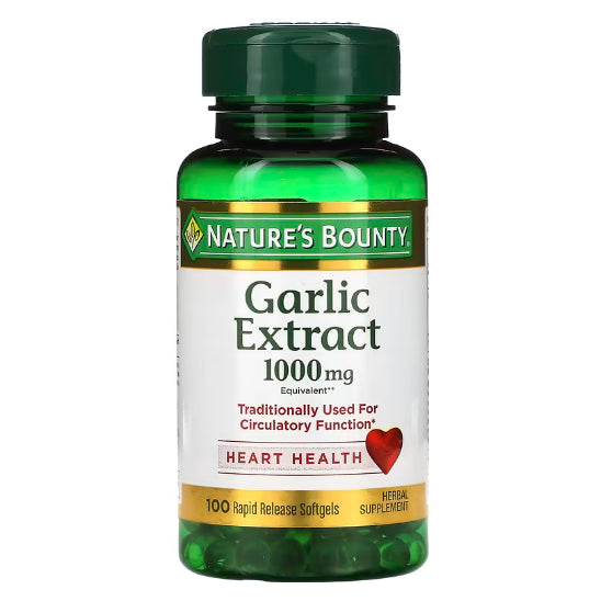 LowCostPh | Nature's Bounty, Garlic, 2,000 mg, Garlic Extract, 1,000 mg, 100 Rapid Release Softgels