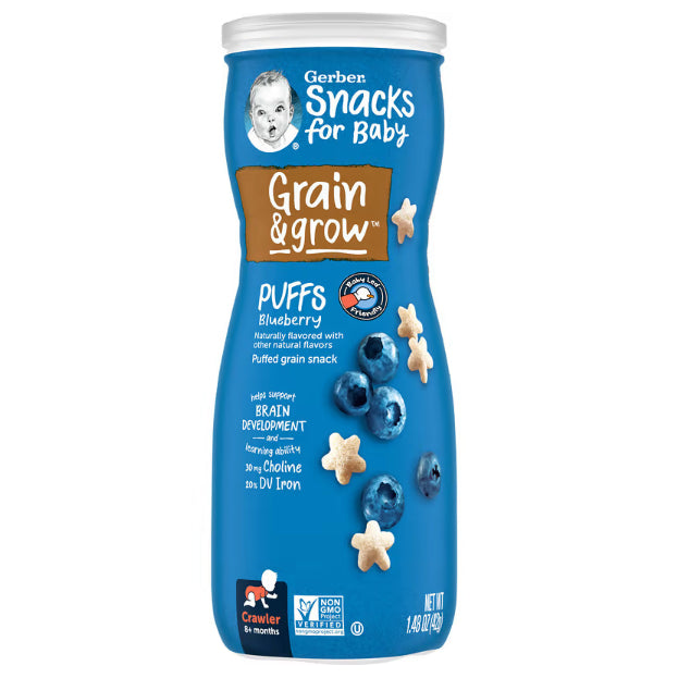 Little Sunshine | Gerbers Puffs, Puffed Grain Snack, 8+ Months,, 1.48 oz (42 g) Baby Snacks