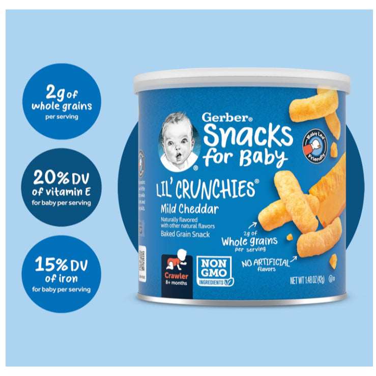 LowCostPH | Gerber, Lil' Crunchies, 8+ Months, Veggie Dip, Ranch, Garden Tomato, Apple Baby Snacks