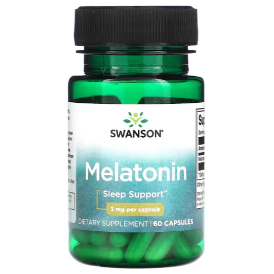 LowCostPH | Swanson, Melatonin, 3mg 1mg Capsule. Encourages Healthy Sleep Patterns. Sleep Support
