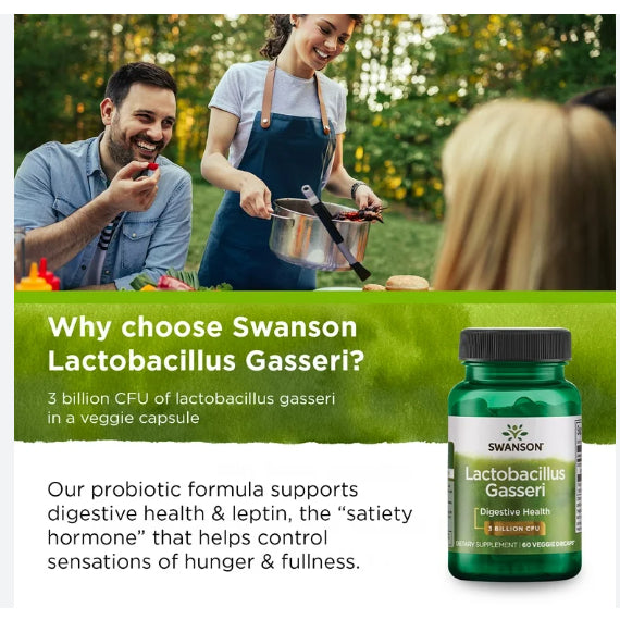 SwansonPh | Swanson Lactobacillus Gasseri, 3 Billion, Rhamnosus With FOS, 5 Billion Digestive Health