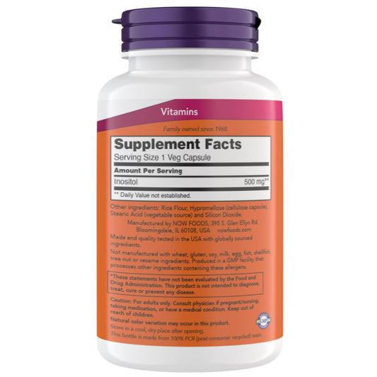 LowCostPh | NOW Foods, Inositol Powder & Capsules | Choline & Inositol, 100 VegCaps