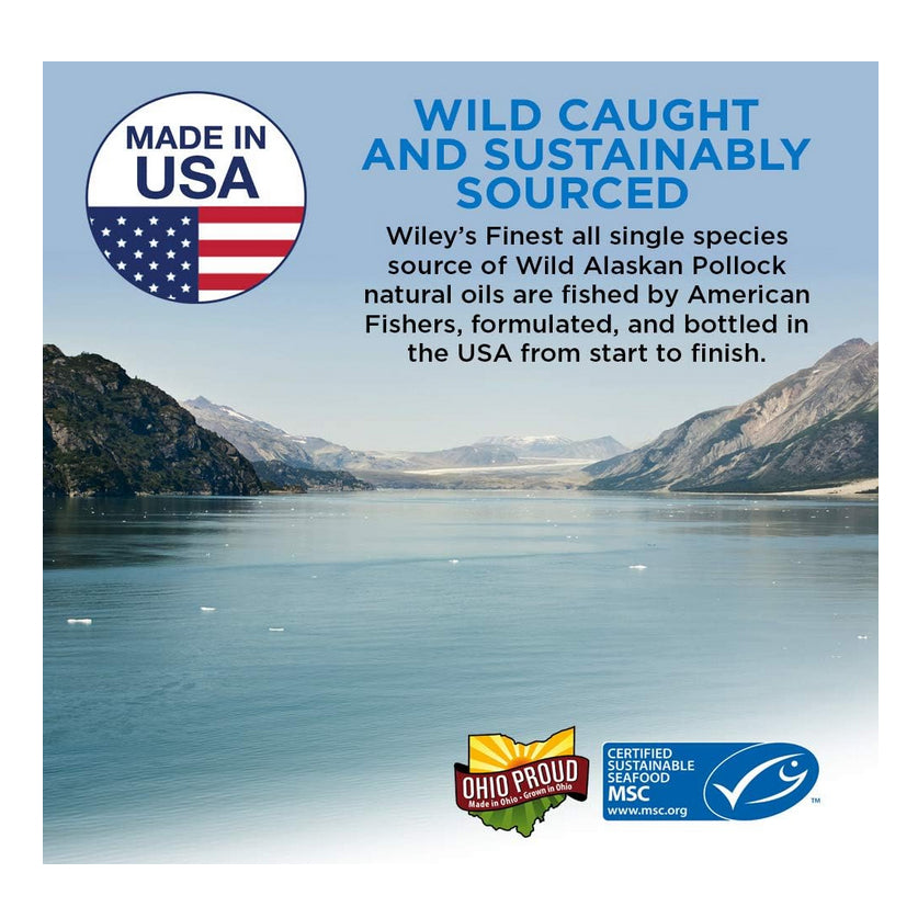 Lowcostph | Wiley's Finest, Wild Alaskan Fish Oil, Peak EPA, 1,250 mg, 120 Fish Softgels