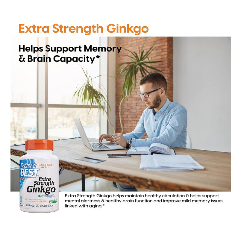 LowCost PH| Doctor's Best Extra Strength Ginkgo, Non-GMO, Gluten Free, Vegan, Soy Free, Mental Supp