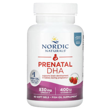 Lowcostph | Nordic Naturals, Prenatal DHA, Unflavored / Strawberry, 90 Soft Gels