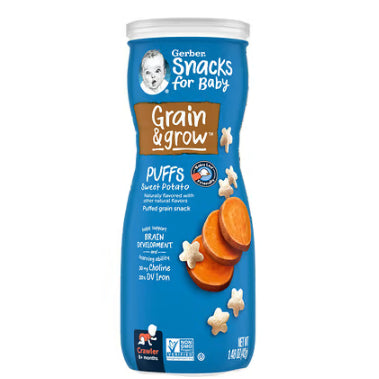 Low Cost PH | Gerber, Organic Puffs for 8+ Months, healthy finger food snacks, natural for babies