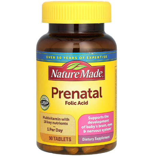 LowCostPh | Nature Made, Prenatal Folic Acid, 250 | 90 Tablets