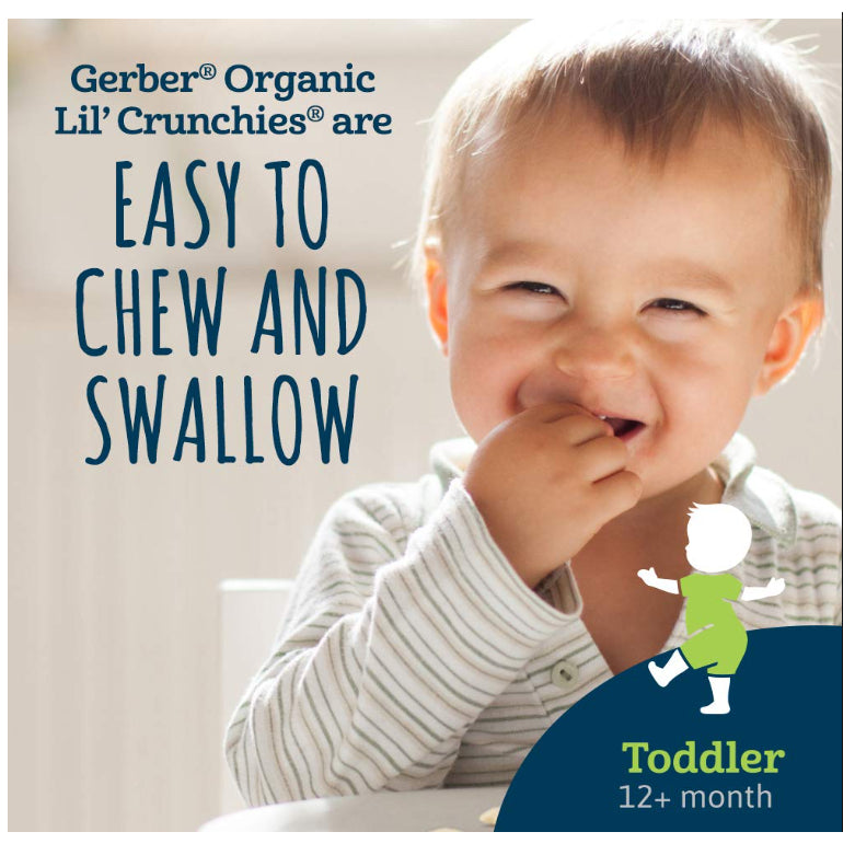 LittleSunshine | Gerbers, Snacks for Baby, Lil' Crunchies, Baked Grain Snack, Wheels 8+Months,(42 g)