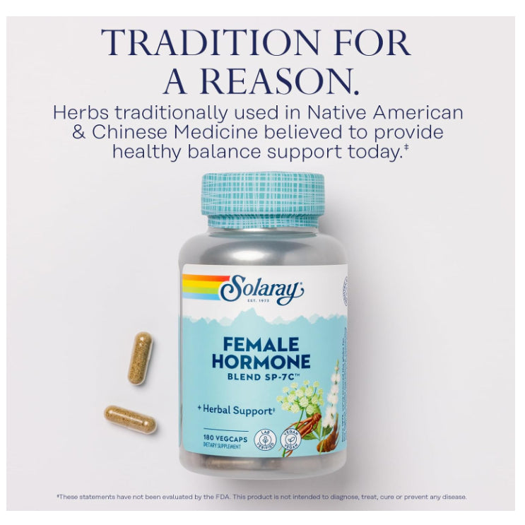 LowCostPh | Solaray, Female Hormone Blend SP-7C, 100 VegCaps, Herbal Support, Dietary Supplement