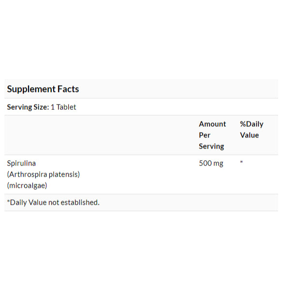 Swanson Ph | Swanson, Spirulina, 500 mg, 180 Tablets. Antioxidant Support Supports Toxin Removal