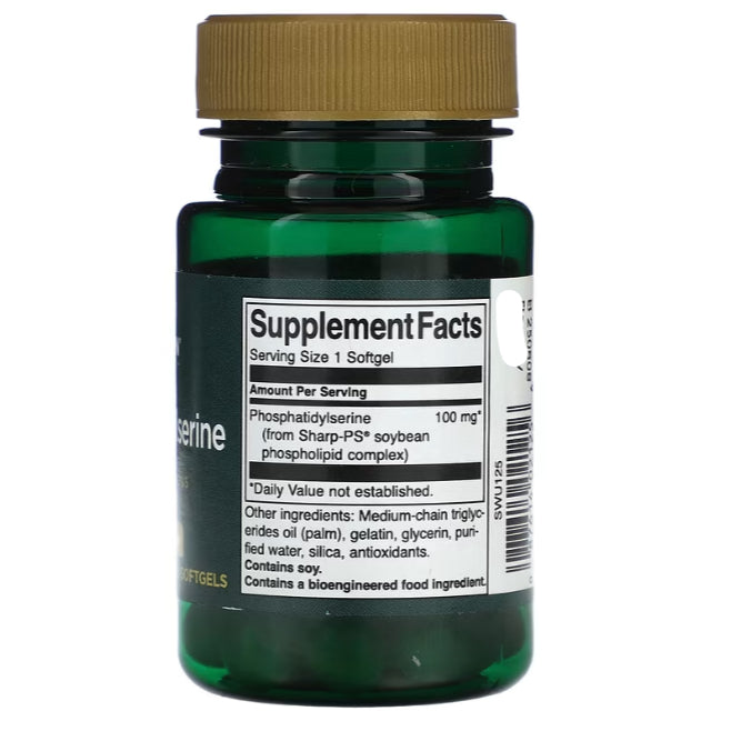 Swanson Ph | Swanson, Phosphatidylserine, 100mg, 300mg, Softgels Brain and Nervous System Health