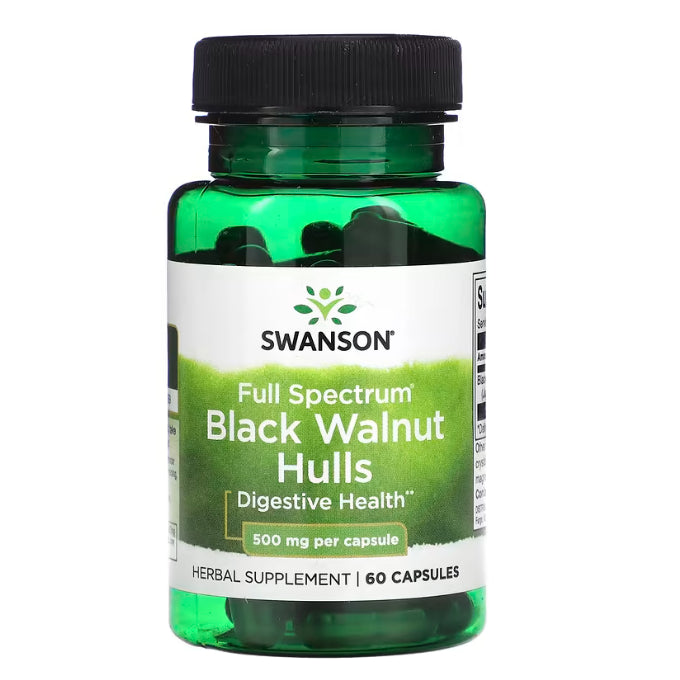 Swanson Ph | Swanson Full Spectrum Black Walnut Hulls, Guar Gum, Digestitol, Pepsin & Okra, Digest