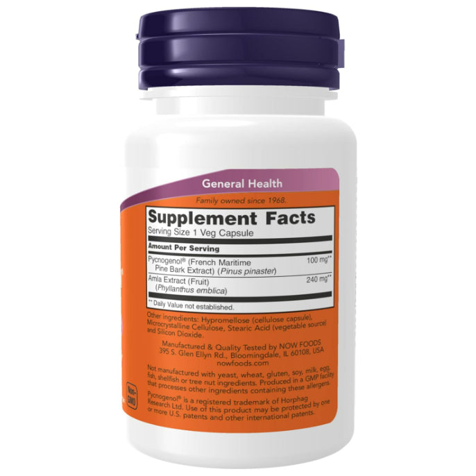 LowCostPH | Now Foods Pycnogenol VegCap Healthy Vascular Function Balanced Immune.