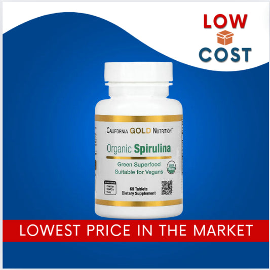 LowCostPH| California Gold Nutrition, Organic Spirulina, 1,500 mg, 60 Tablets (500 mg per Tablet)