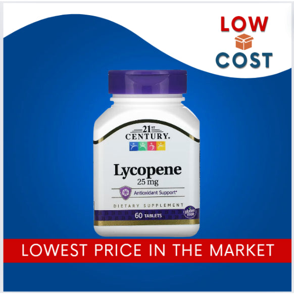 LowCostPh | 21st Century, Lycopene, 25 mg, 60 Tablets, Antioxidant Support Dietary Supplement