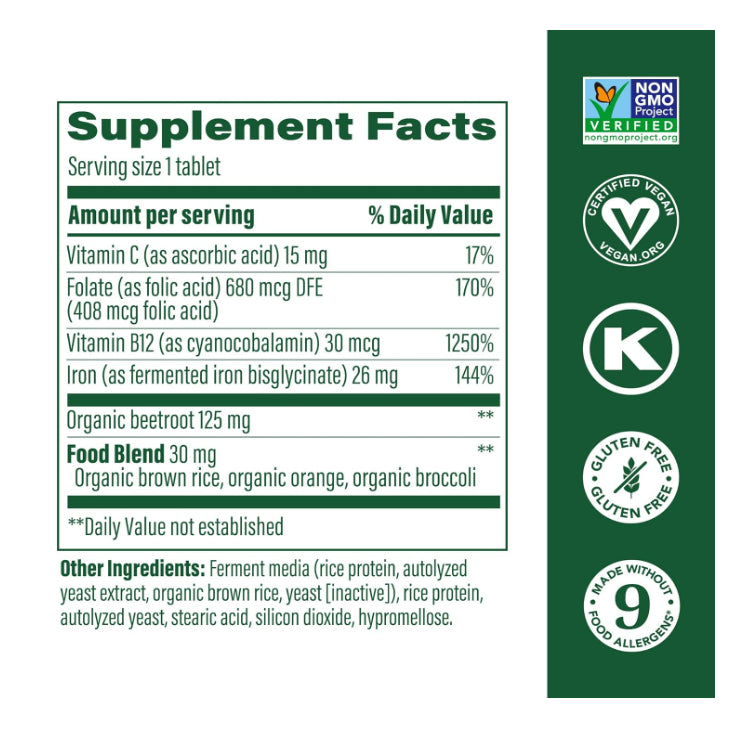 LowCostPh | NOW Foods, Iron, Double Strength, 36 mg, Iron Complex MegaFood Blood Builder