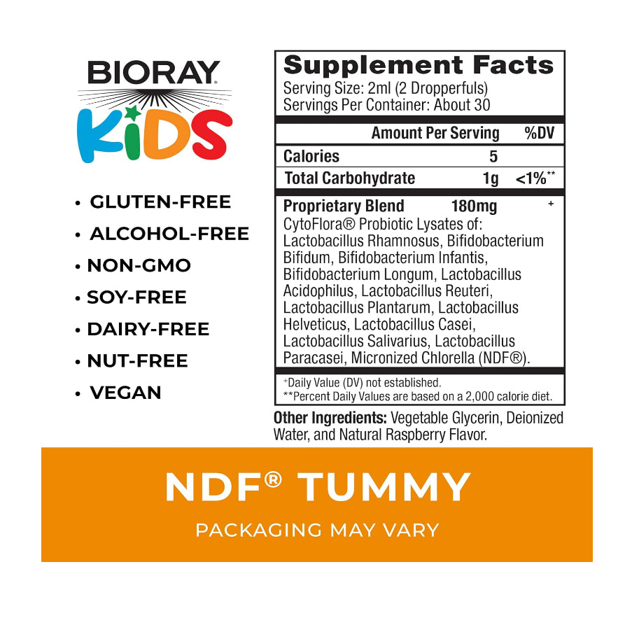 LowCostPh | Bioray, Kids, NDF, Tummy, Sleepy, Happy, Calm, Popper, 2 fl oz | 4 fl oz