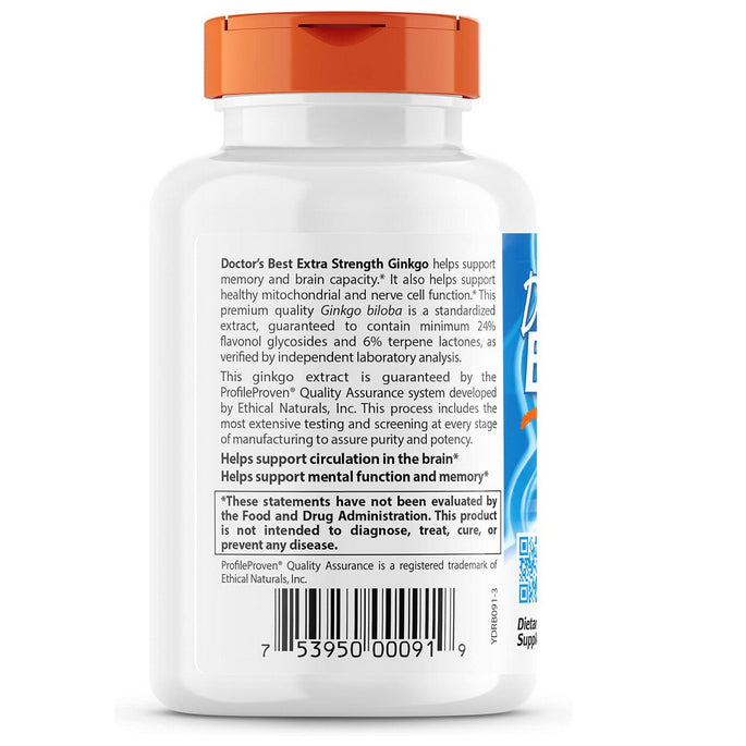 LowCost PH| Doctor's Best Extra Strength Ginkgo, Non-GMO, Gluten Free, Vegan, Soy Free, Mental Supp