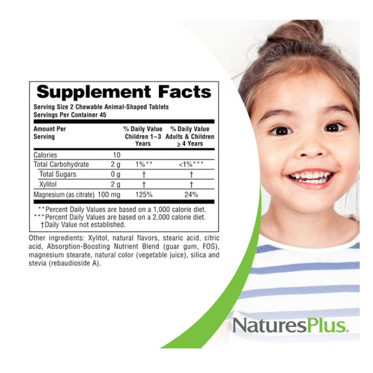 LowCostPh | NaturesPlus, MagKidz, Animal Parade, Children's Chewable Magnesium, Cherry.