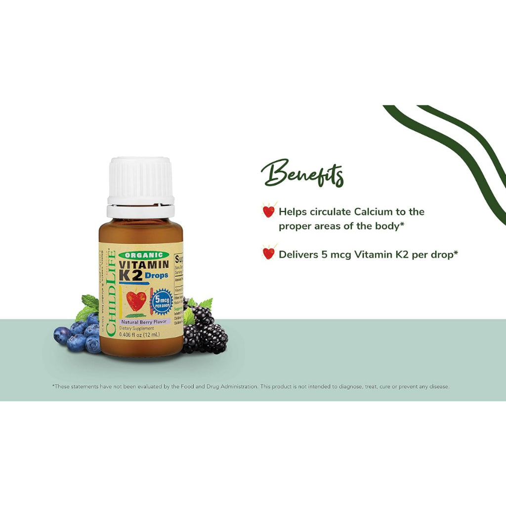 USA Onhand | ChildLife Essentials Organic Vitamin D3 & K2 Drops ( Children's Health )