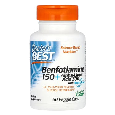 Lowcostph | Doctor's Best, Benfotiamine 150 + Alpha-Lipoic Acid 300, with BenfoPure, 150mg