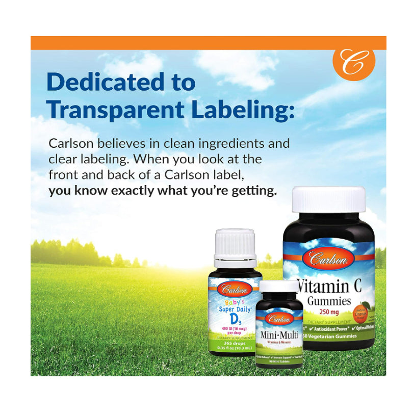USA Onhand | Carlson, Kid's, Vitamin D3 Gummies, Natural Fruit ( Bone, Joint & Cartilage )