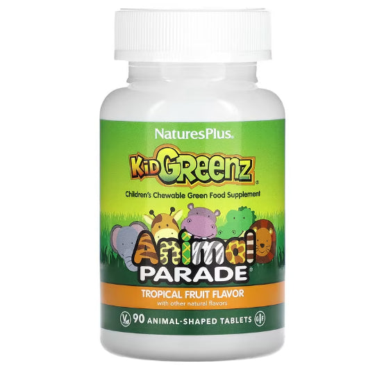 LowCostPh | NaturesPlus, Animal Parade, Kid Greenz, Vitamin C, Orange Juice, 90 Animal-Shaped Tablet
