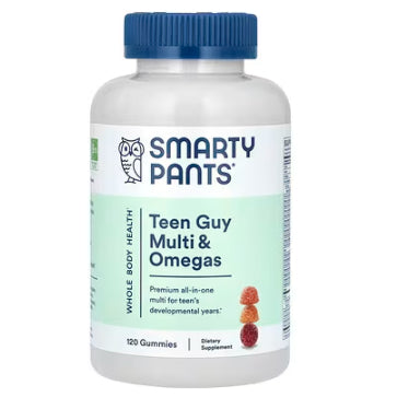LowCostPh | SmartyPants, Teen Guy/Girl Formula, Lemon Lime, Cherry, and Orange, mixed 120 Gummies