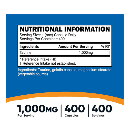 LowCostPh | NowFoods, Life Extension Taurine, Double Strength, 500 | 1,000 mg Nervous System