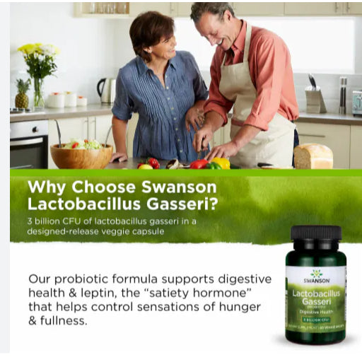 SwansonPh | Swanson Lactobacillus Gasseri, 3 Billion, Rhamnosus With FOS, 5 Billion Digestive Health