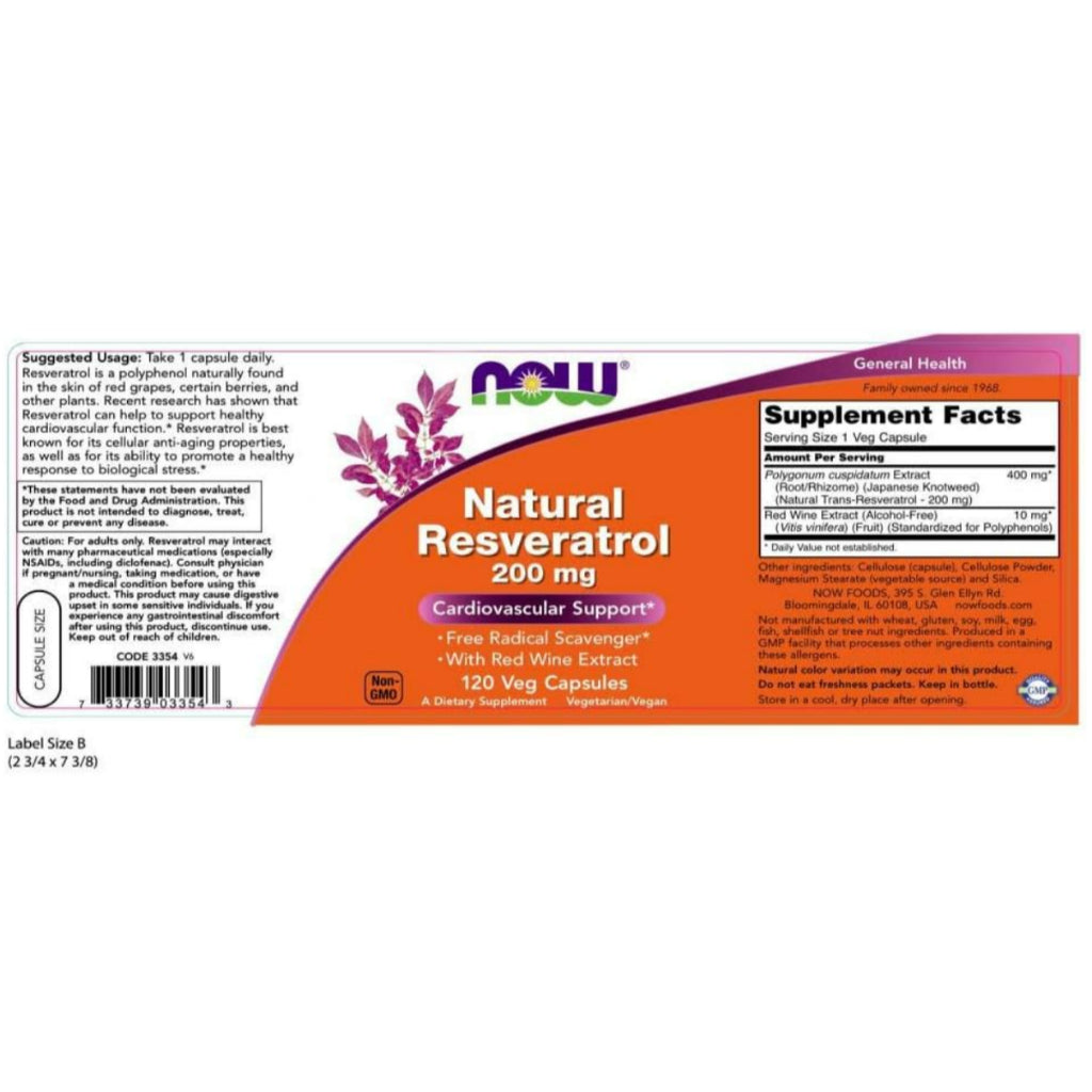LowCostPh | NOW Foods, Resveratrol, Extra Strength Resveratrol, 350 mg, 60 Veg Capsules