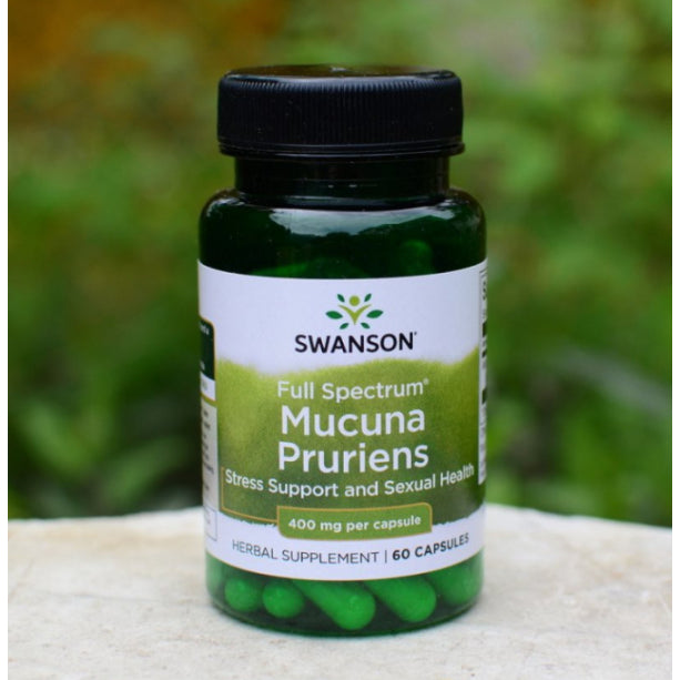 Swanson Ph | Swanson, Full Spectrum Mucuna Pruriens 400mg, Pruriens 350mg, Stress & Mood Support