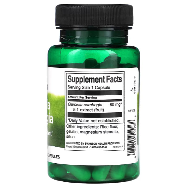 Swanson Ph | Swanson, Garcinia Cambogia 5:1 Extract 60 Capsules Weight Management, Herbal Supplement