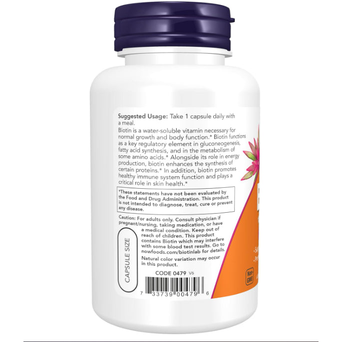LowCostPh | NOW Foods, Extra Strength Biotin, 10 mg (10,000 mcg), 120 Veg Capsules, Supports Amino