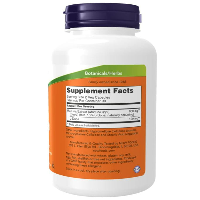 LowCostPh | NOW Foods, Dopa Mucuna, 90 Veg Capsules | 180 Veg Capsules, Brain Support, Non-GMO