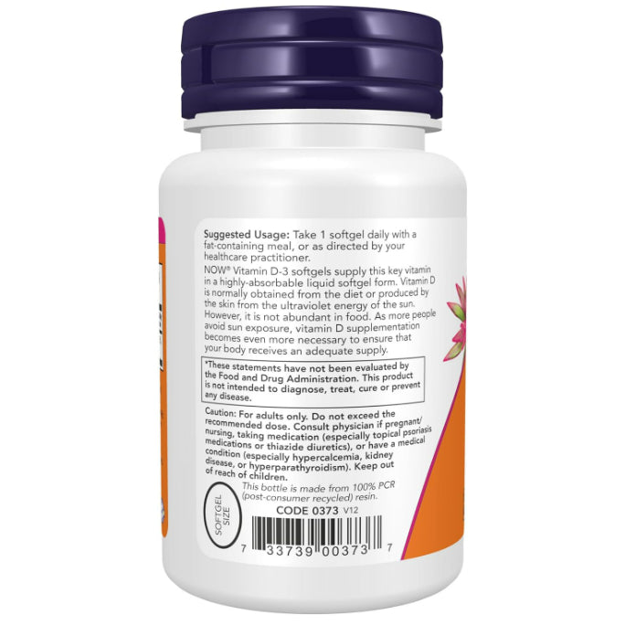 Low Cost PH | NOW, High Potency Vitamin D3, Helps Maintain Strong Bones Supports Immune System