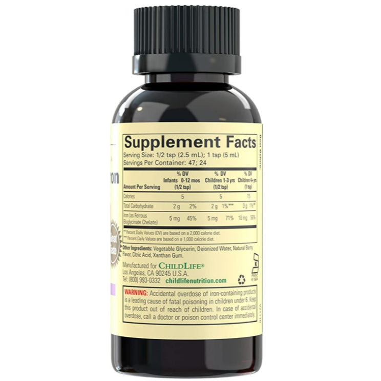 LowCost| ChildLife Essentials, Liquid Iron, Natural Berry, 4 fl oz (118 ml)