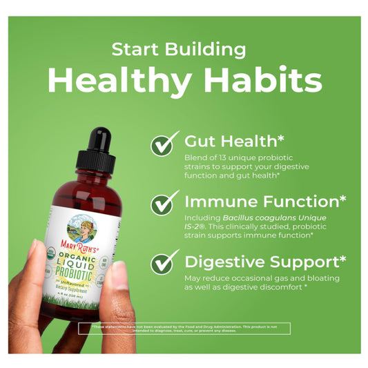 LowCOstPH| MaryRuth's, Organic Liquid Probiotic, Unflavored, 2 fl oz (60 ml) 1 year +
